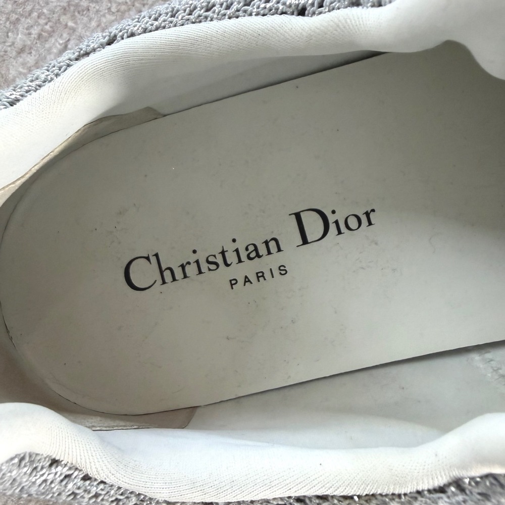 Christian Dior D-Connect Tie Dye Quilted Sneakers Grey Blue Women 11/Mens 8.5 - Picture 4 of 11